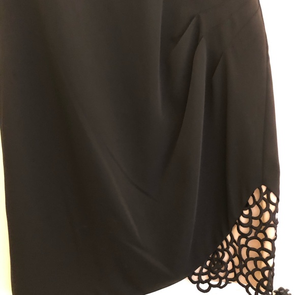 NWT Beautiful Black and Beige Cocktail Dress, sz 8 - Picture 5 of 8